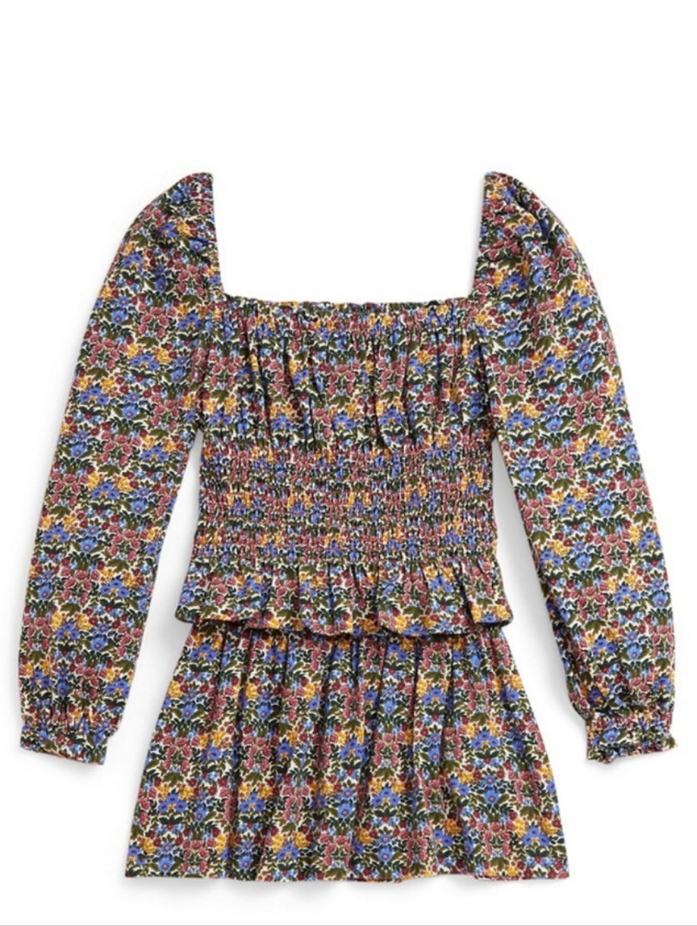 Ralph Lauren Girls Floral Smocked Top And Skirt- 2 Peice Set Size 2T
